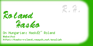 roland hasko business card